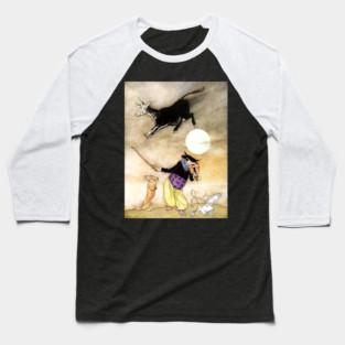 The Cat and the Fiddle - Arthur Rackham Baseball T-Shirt