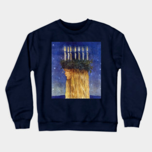 St. Lucia - John Bauer, advent Crewneck Sweatshirt