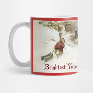 Yule Greetings Rabbits - Beatrix Potter Mug