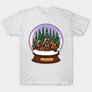 California Redwoods Snow Globe T-Shirt