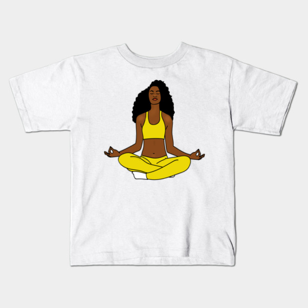 Zen Meditation, Yoga Afro African Kids T-Shirt by logiamerch