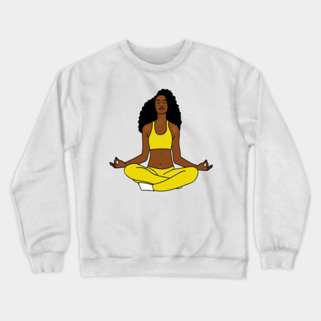 Zen Meditation, Yoga Afro African Crewneck Sweatshirt by logiamerch