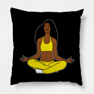 Zen Meditation, Yoga Afro African Pillow