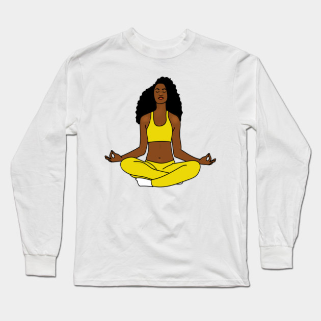 Zen Meditation, Yoga Afro African Long Sleeve T-Shirt by logiamerch