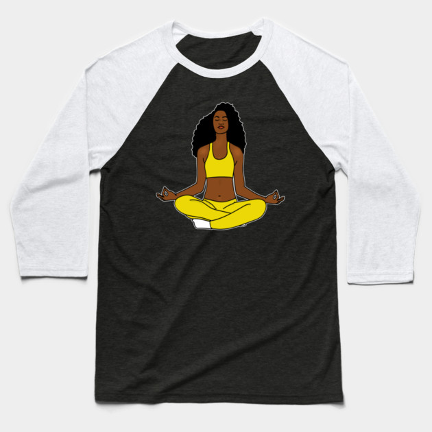Zen Meditation, Yoga Afro African Baseball T-Shirt by logiamerch