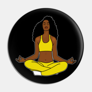 Zen Meditation, Yoga Afro African Pin