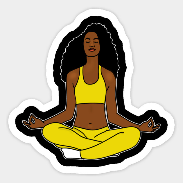 Zen Meditation, Yoga Afro African Sticker by logiamerch