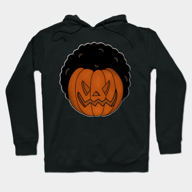 Afro Pumpkin, Funny Halloween Hoodie by logiamerch