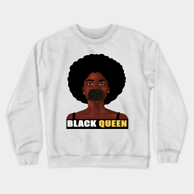 Black Queen Afro Pride Crewneck Sweatshirt by logiamerch
