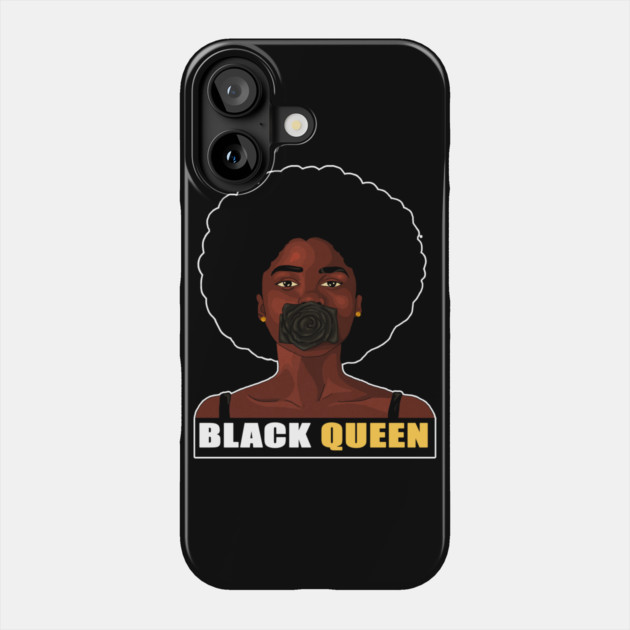 Black Queen Afro Pride Phone Case by logiamerch
