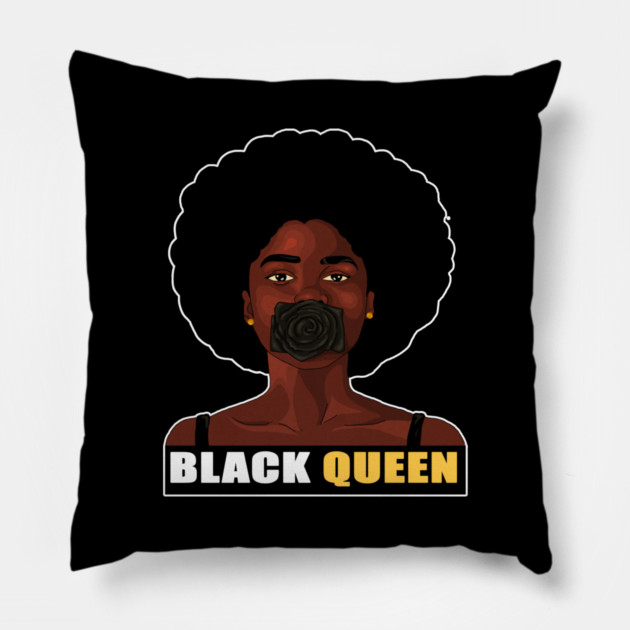 Black Queen Afro Pride Pillow by logiamerch