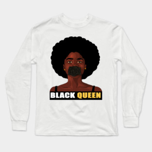 Black Queen Afro Pride Long Sleeve T-Shirt