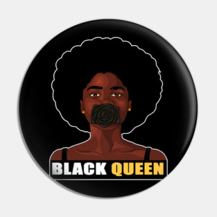 Black Queen Afro Pride Pin