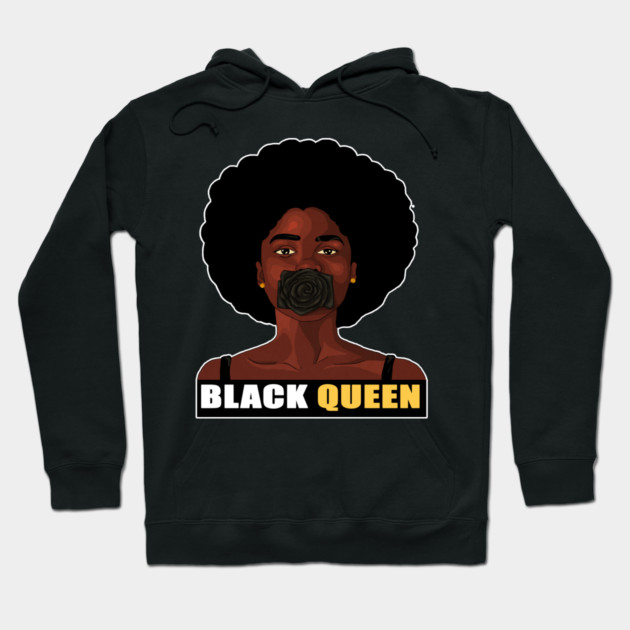 Black Queen Afro Pride Hoodie by logiamerch