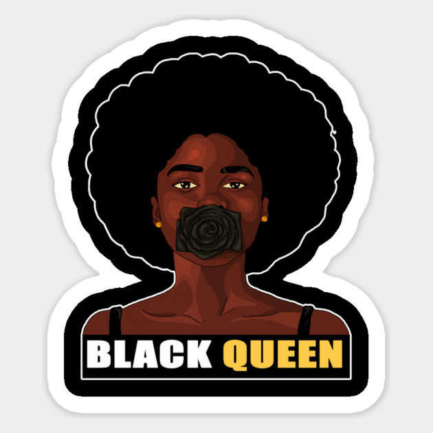 Black Queen Afro Pride Sticker by logiamerch