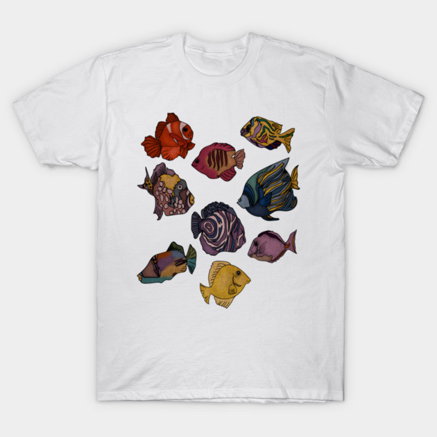 Tropical Fishes Ocean Animal T-Shirt by logiamerch