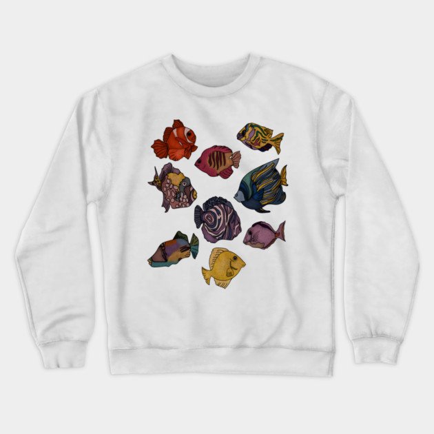 Tropical Fishes Ocean Animal Crewneck Sweatshirt by logiamerch