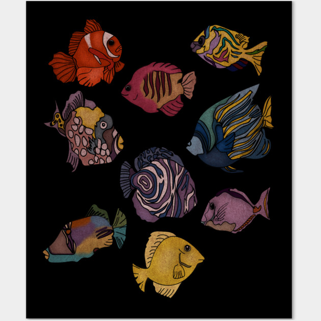 Tropical Fishes Ocean Animal Wall Art by logiamerch