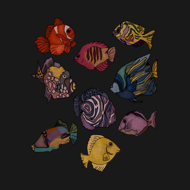 Tropical Fishes Ocean Animal by logiamerch
