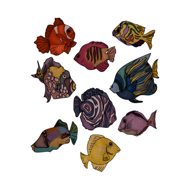 Tropical Fishes Ocean Animal by logiamerch