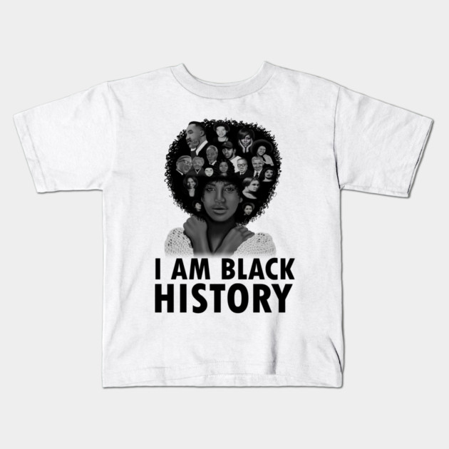 I am Black History, African Pirde Kids T-Shirt by logiamerch