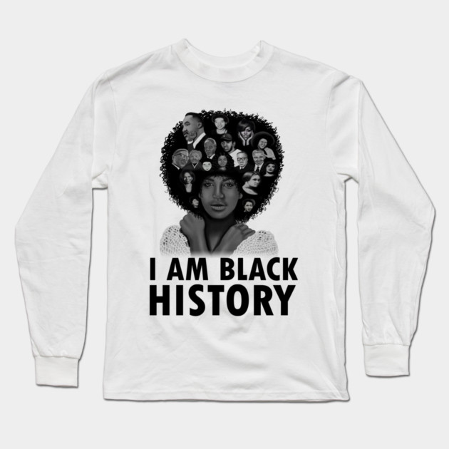 I am Black History, African Pirde Long Sleeve T-Shirt by logiamerch