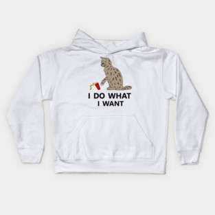 I do what I want Cat Funny Cat Lover Kids Hoodie
