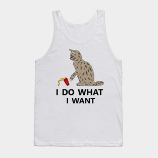 I do what I want Cat Funny Cat Lover Tank Top
