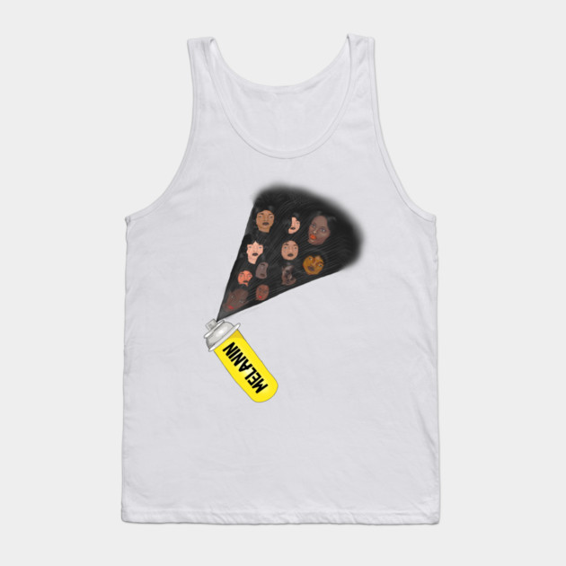 Melanin Spar, Melanin Poppin Afro Black Pirde Tank Top by logiamerch
