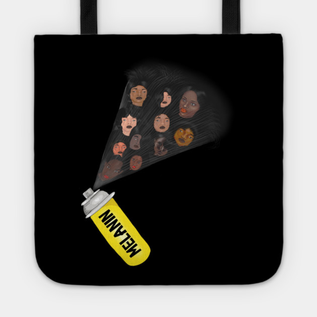 Melanin Spar, Melanin Poppin Afro Black Pirde Tote by logiamerch