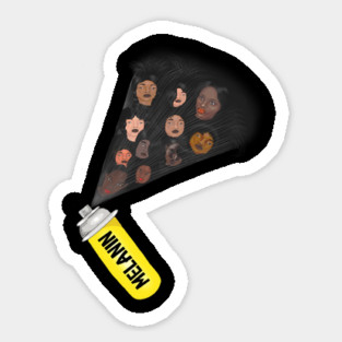 Melanin Spar, Melanin Poppin Afro Black Pirde Sticker