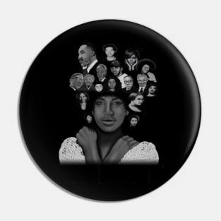 My Roots, Black African History Afro Pin