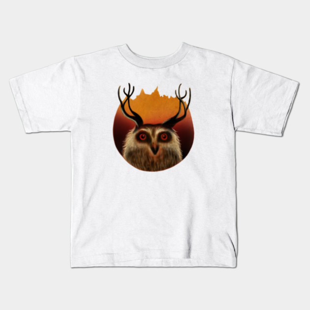 Owl Deer, Animal Kids T-Shirt by logiamerch