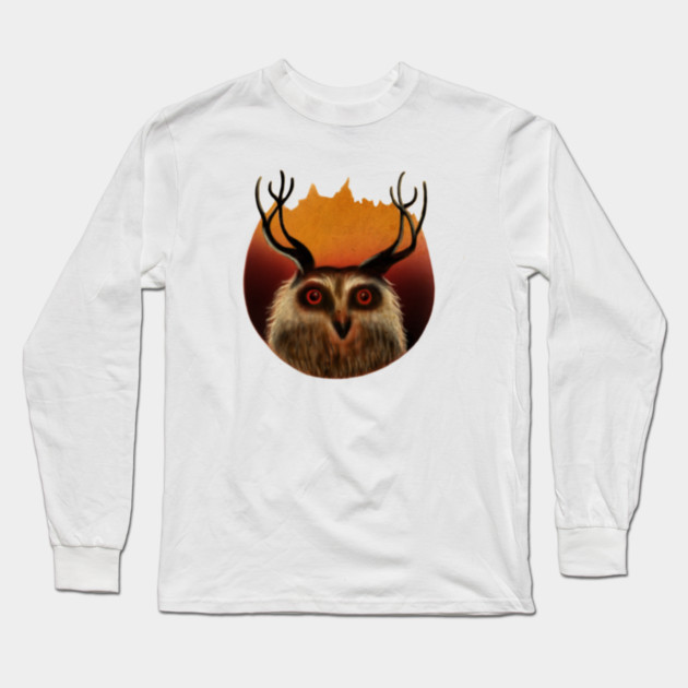 Owl Deer, Animal Long Sleeve T-Shirt by logiamerch