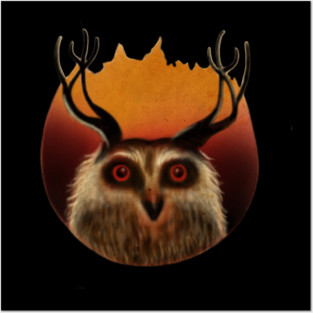 Owl Deer, Animal Posters and Art
