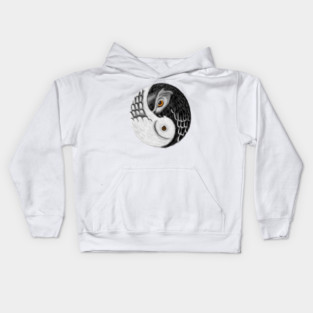 Owl Yin Yang, Love Owls, Zen Meditation Kids Hoodie