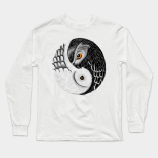 Owl Yin Yang, Love Owls, Zen Meditation Long Sleeve T-Shirt