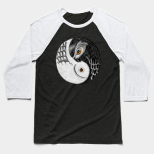 Owl Yin Yang, Love Owls, Zen Meditation Baseball T-Shirt