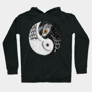 Owl Yin Yang, Love Owls, Zen Meditation Hoodie