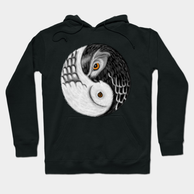 Owl Yin Yang, Love Owls, Zen Meditation Hoodie by logiamerch