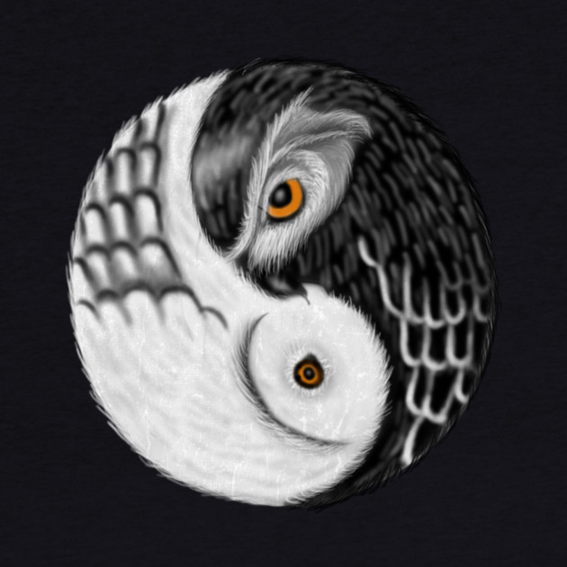 Owl Yin Yang, Love Owls, Zen Meditation by logiamerch