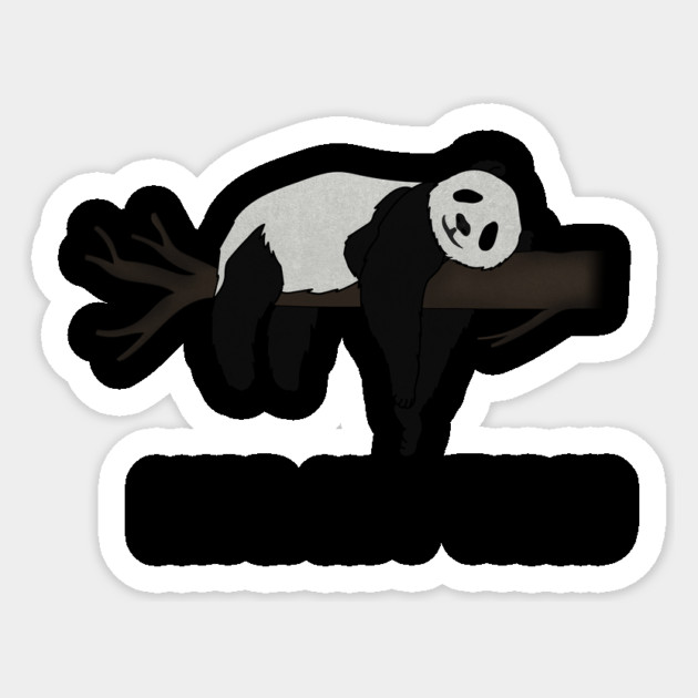 Lazy Day, Nope not today, Funny Panda Sticker by logiamerch