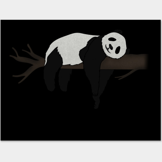 Lazy Day, Nope not today, Funny Panda Wall Art by logiamerch