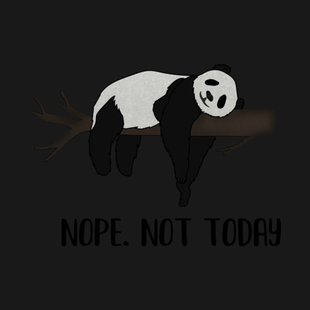 Lazy Day, Nope not today, Funny Panda by logiamerch