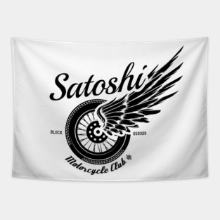 Satoshi Motorcycle Club (light) Tapestry