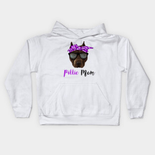 Pittie Mom, Pitbull Lover Kids Hoodie