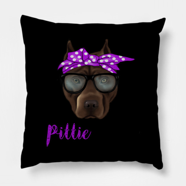 Pittie Mom, Pitbull Lover Pillow by logiamerch