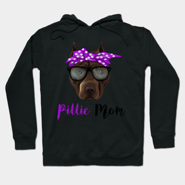 Pittie Mom, Pitbull Lover Hoodie by logiamerch