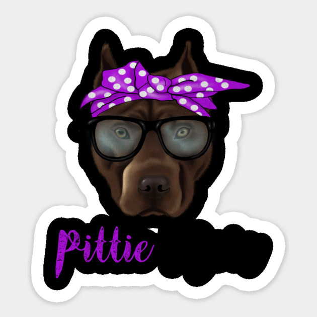 Pittie Mom, Pitbull Lover Sticker by logiamerch