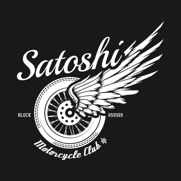 Satoshi Motorcycle Club (dark) by Satoshi Symbol